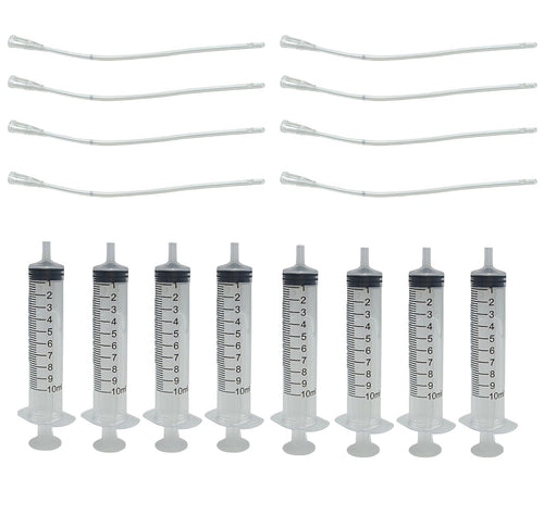 8Pcs Pet Bird Parrot Milk Feeding Syringe Set Bird Hand Feeding Syringe with Soft Feeding Tubes for Feeding Pets 10ml